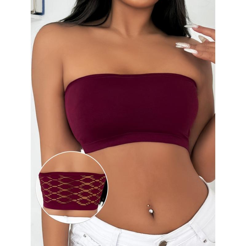 Mesh Hollow Summer Strapless Wrap Bra
