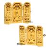 Three-way Buddha Kannon statue, Manjusri, Kannon, and Samantabhadra, wood carving, miniature Buddhist altar, Buddhist box, or altar ornament (10cm hig