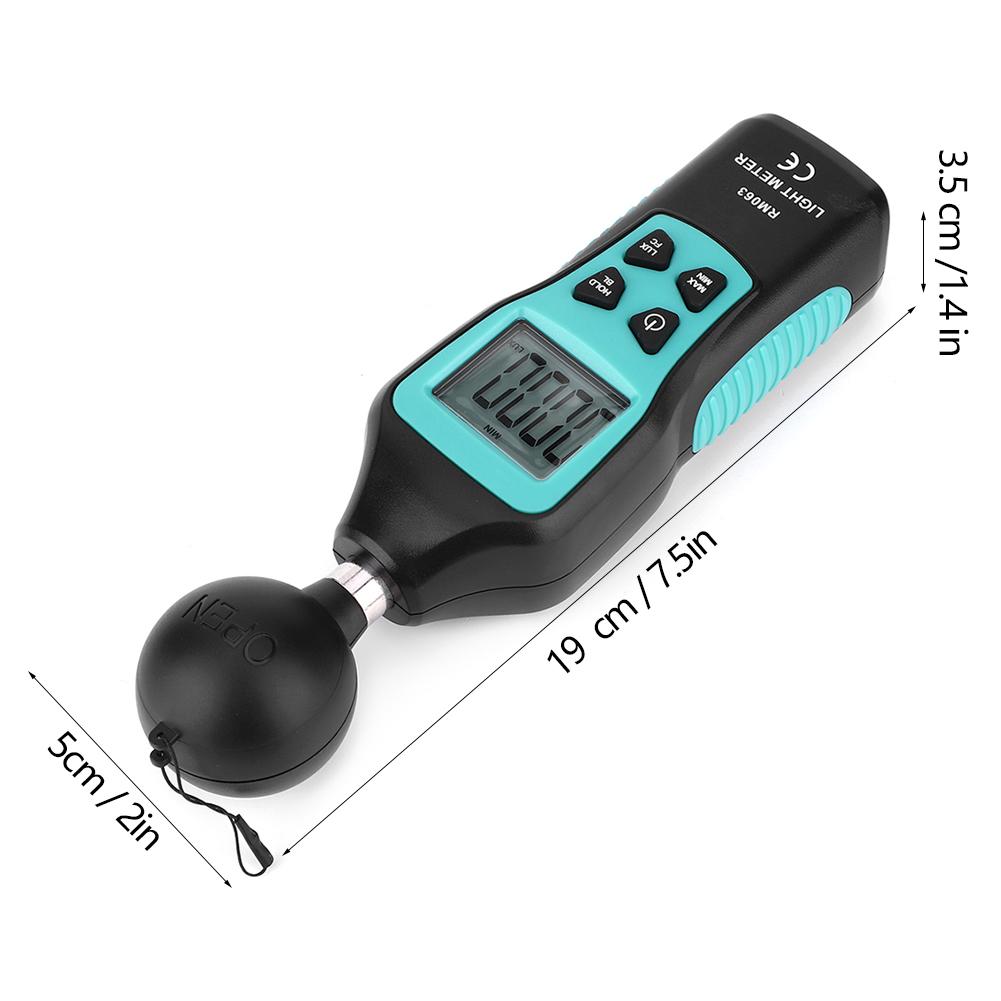 Portable RM063 High Accuracy Digital LCD Light Meter Luxmeter Illuminometer Photometer