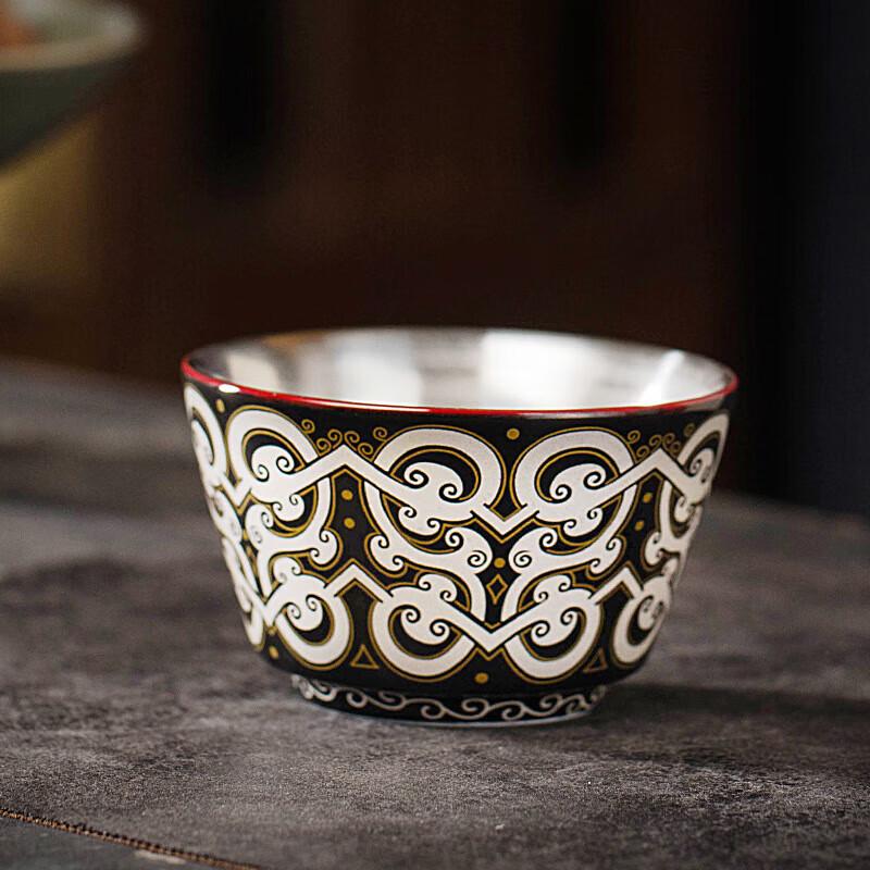 Chaxun 999 Silver Ceramic Kung Fu Tea Cup