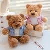 Cute Bear Plush Toys Soft Stuffed Cute Bear Wear Clothes Doll Boys Girls Appease Pillow Kids Baby Birthday Christmas Gift