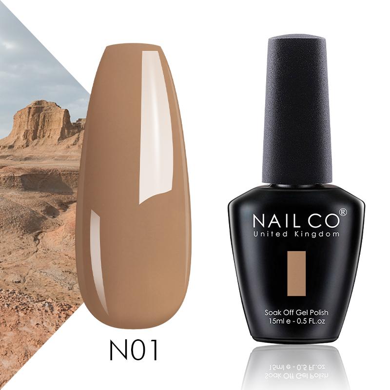 NAILCO 15ml Autumn Winter Brown Coffee Gel Nail Polish Design Nail Art Khaki Nude Color Series Glitter Manicure Set UV Nails Gel