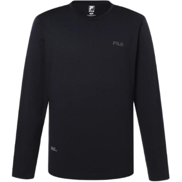 FILA T Shirts Unisex Black Crew Neck FS2RLG3201UBLK W90
