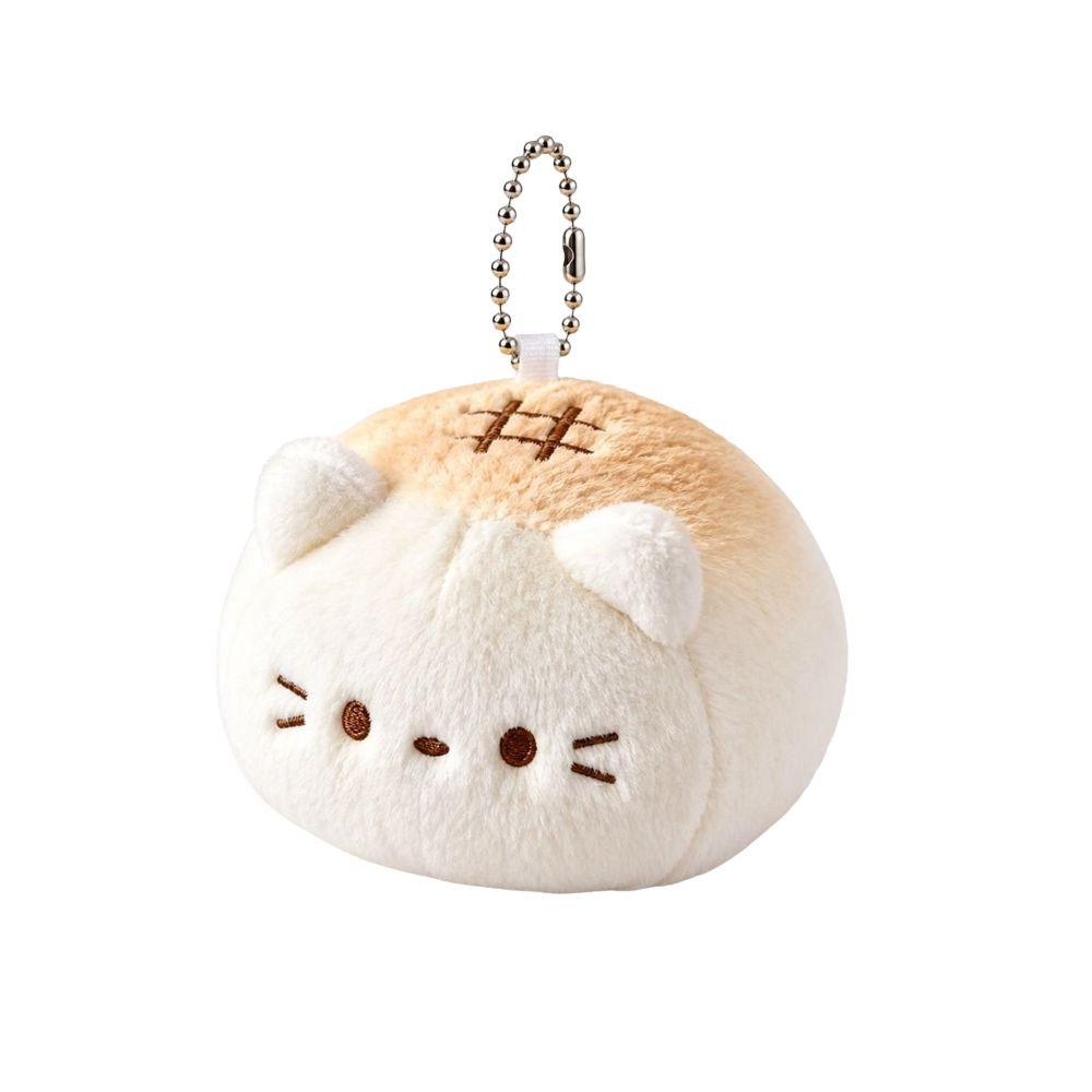 Soft Fluffy Cat Plush Keychain Squeaky Sound Fluffy Cat Bag Charm Birthday Gift