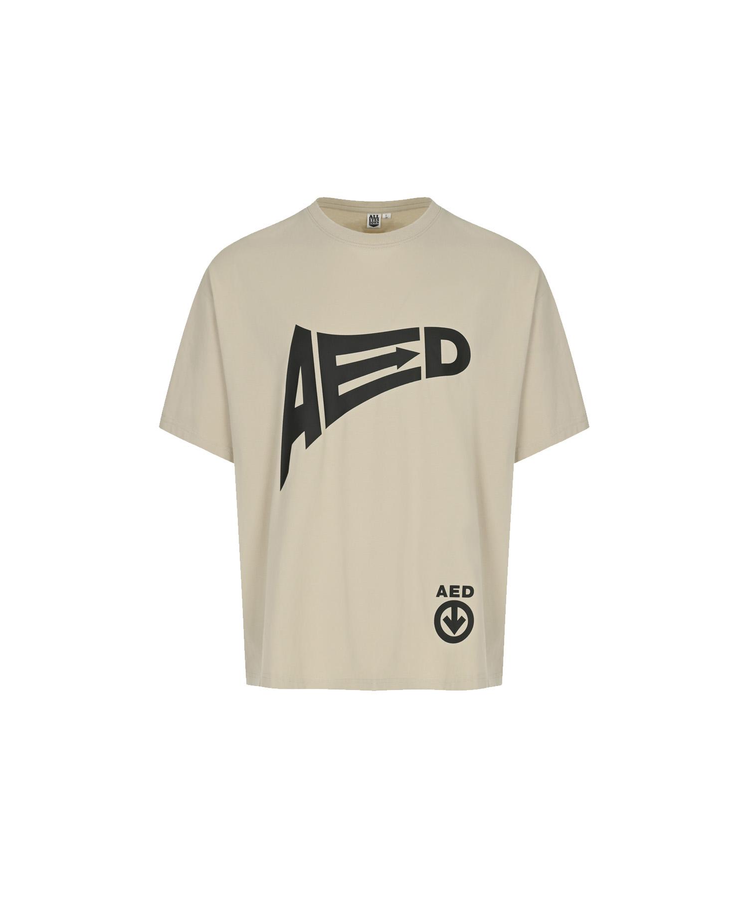 All Eyes Down Pigment Direction Logo T-Shrit (Sand) Sand/S