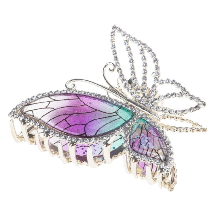 

Glitter Butterfly Shaped Hairpin Metal Hair Clip For Updos Buns Ponytails Sophisticated Style 1
