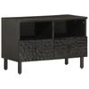Vidaxl Szafka Pod Telewizor, Czarna, 70X33X46 Cm, Lite Drewno Mango