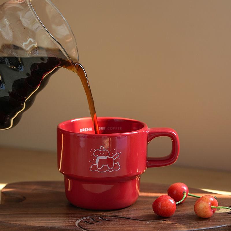 

Мультяшный Инс Стиль Милая Иллюстрация Щенка Молочного Чая Керамическая Кружка Для Пары Лучший Друг Кофейная Чашка Чашка для Молока на Завтрак 201-300ml