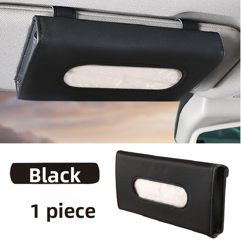 Car Sun Visor Hanging Napkin Storage Bag Car Door Seat/Back Portable Tissue Holder Refill Organizer Box Easy Install Accessories
