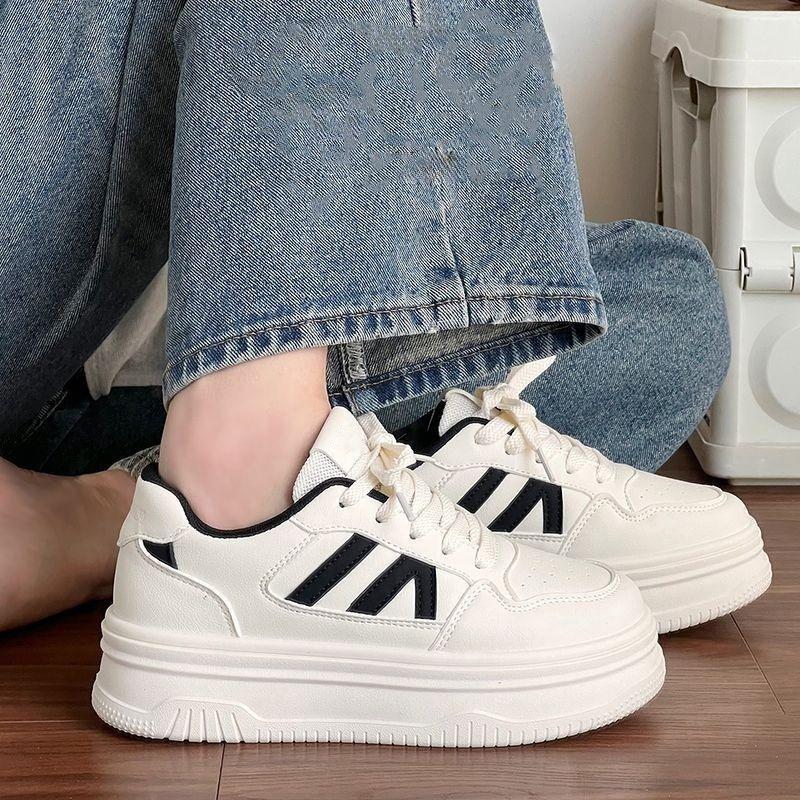 Thick-soled Heightening Little White Shoes Trendy Autumn New Casual Women's Shoes Versatile Student Board Shoes Women