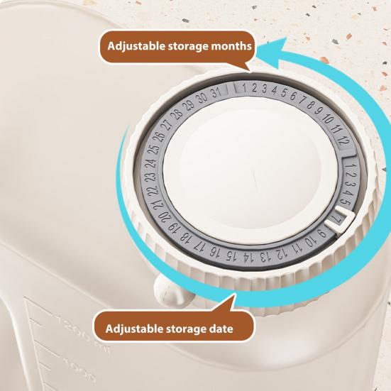 Beans Tank with Ergonomic Handles Transparent Visibility Portable Food Container Precise Ingredient Storage Jar