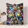 1Pc Minions Bananas Party Blanket Soft And Comfortable Casual Warm Camping Travel Christmas Halloween Gift M91750