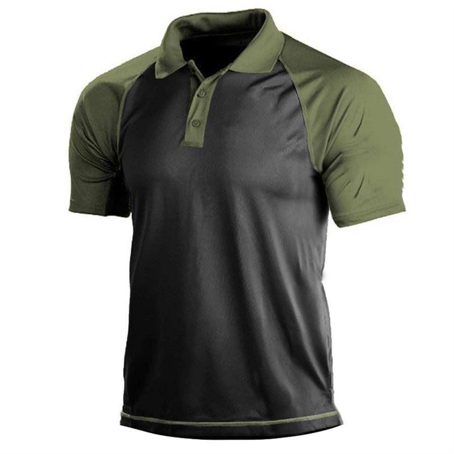 

Мужская повседневная рубашка-поло с воротником-поло на молнии и коротким рукавом, модная зеленая камуфляжная мужская футболка 3XL