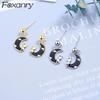 Prevent Allergy Sterling Silver Color Latest Modish Stylish Charm Women Girl Exquisite Craftsmanship Cat Creative Earrings Birthday Gathering