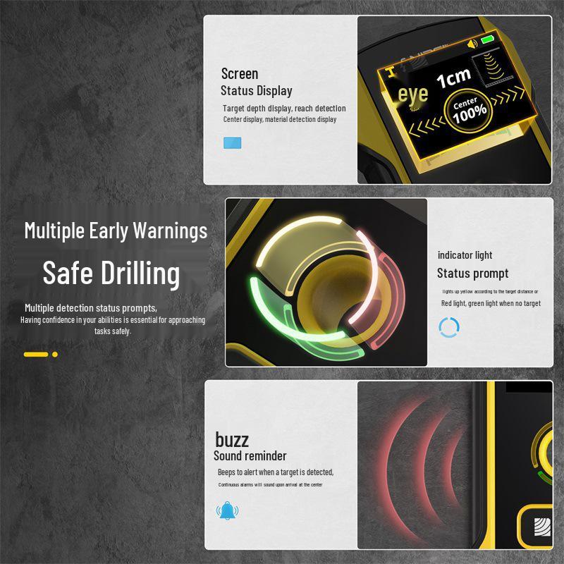FNIRSI WD-02 Hochpräziser Multifunktions-Wanddetektor für Drähte, Metall und Stahlbewehrung