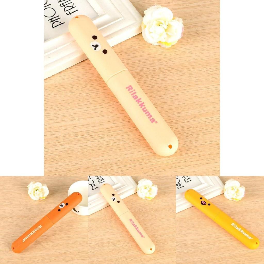 Colorful Portable Toothbrush Cover Holder With Cute Bear Design For Travel Protection