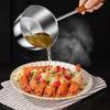 Stainless Steel Oil Splashing Small Pot Thickened Oil Pouring Spoon Mini Cooking Pot  Cooking Tools