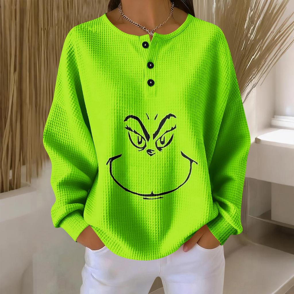 Women's Casual Shirts Long Sleeve Tops Button Up V Neck Loose Knit Fall Favorites For Women