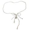 Korean Style Fresh Waist Chain Love Pendant Women's Body Jewelry Bow Pearl Waist Chain  Decoration