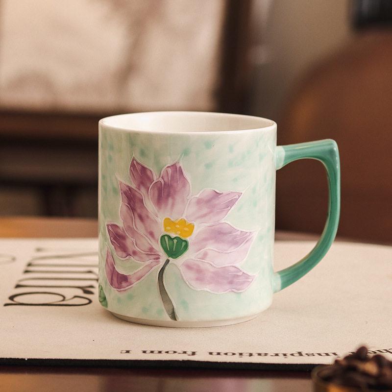 Premium Girls Ceramic Tea and Water Separation Cup Gift Set with Lid, Perfect Birthday Gift Default