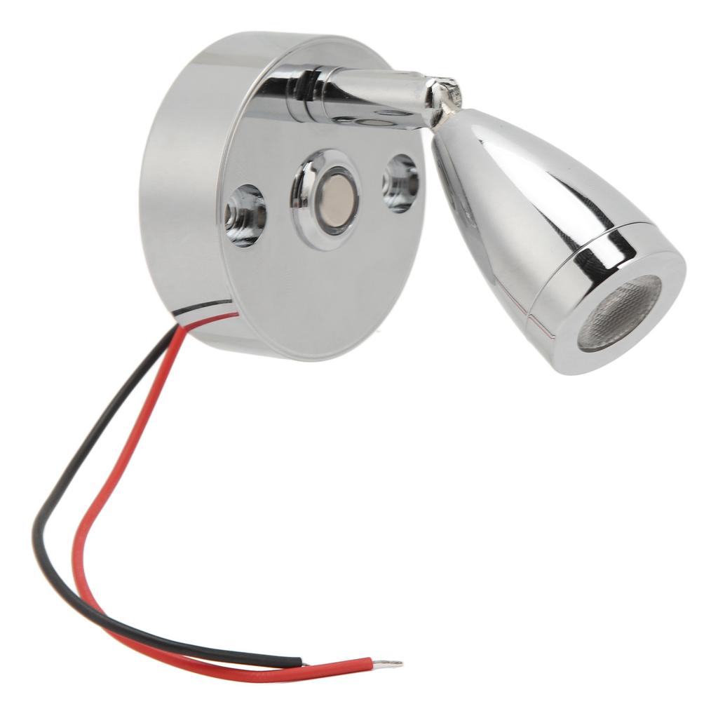 RV Reading Light USB Charging Touch Control Aluminum Alloy Chrome Plated DC12 to 24V for Camper Trai