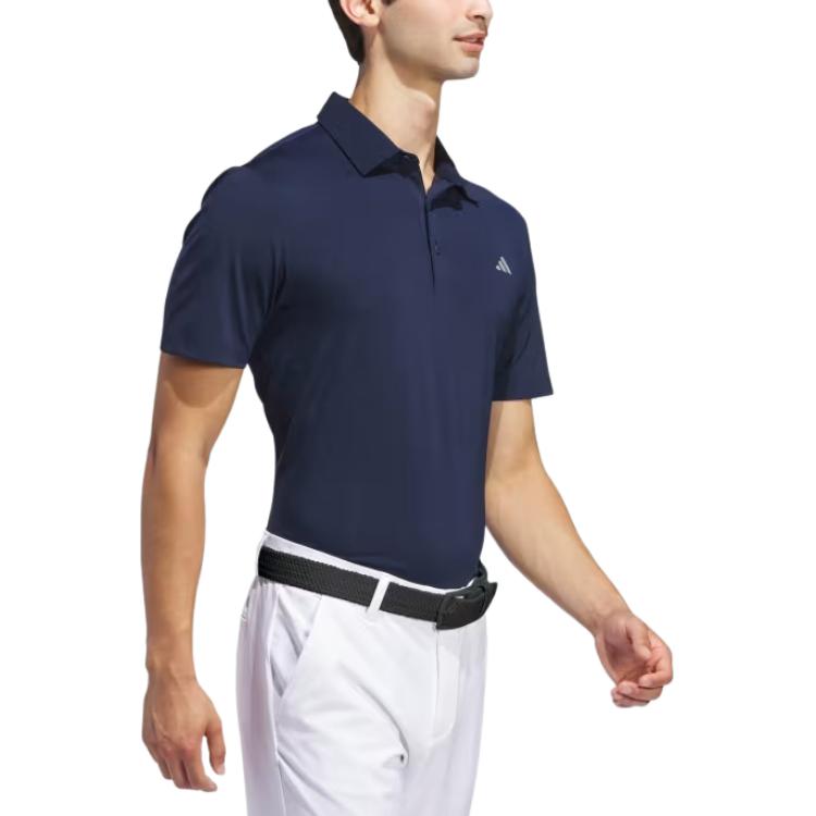 Adidas Logo Print Pullover Golf Polo Shirt Men Polo Shirts Navy IM8410