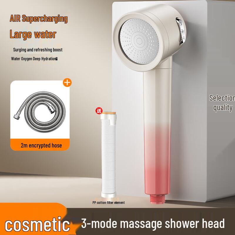 TLXT Double Turbo Pressurized Handheld Shower Head