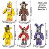Midnight Bear Series MOC Character Decoration Building Blocks DIY Game Horror Action Figure Models Assembly Bricks Toys For Kids