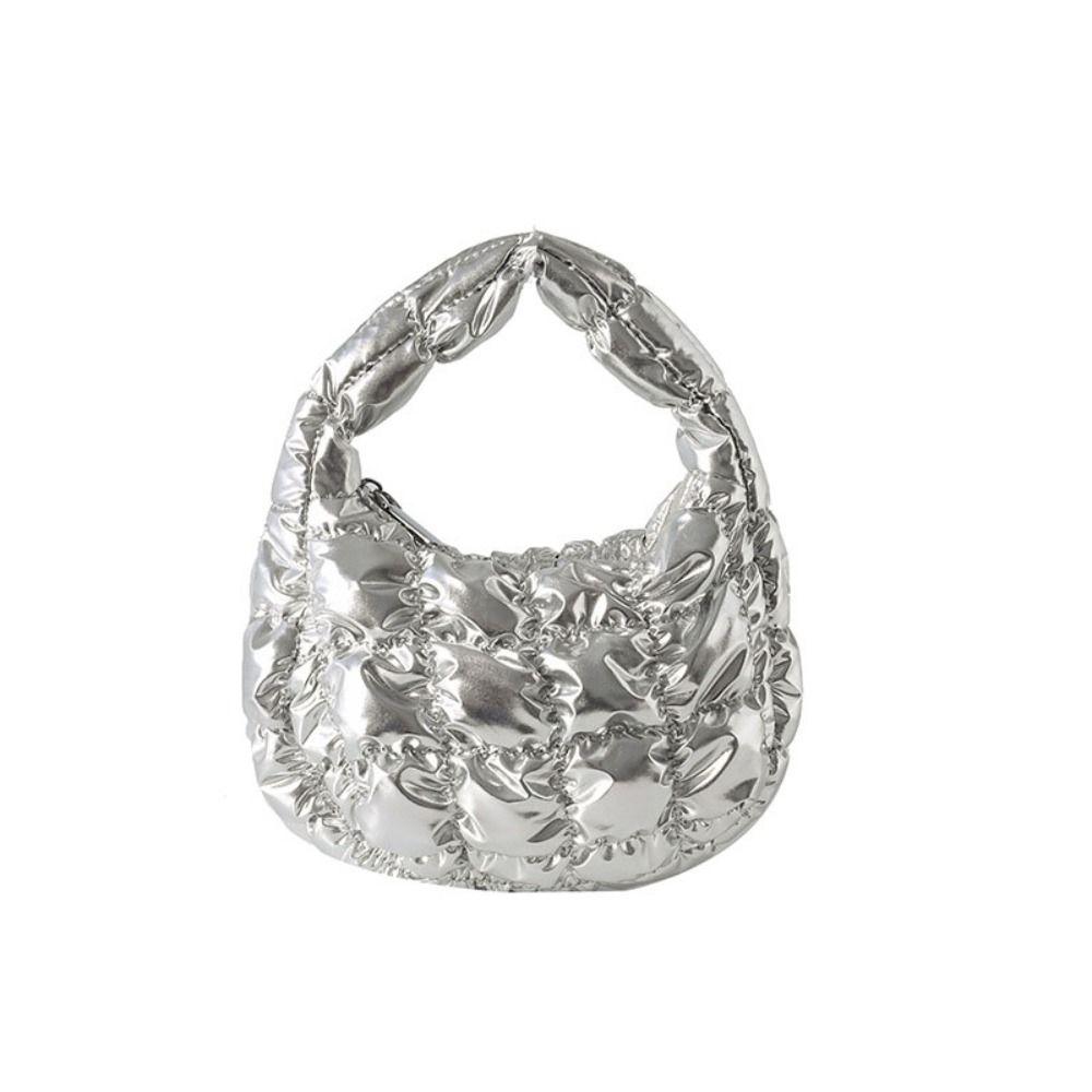 Mini Cloud Bubble Handbag Nylon Underarm Bag Sweet Pleated Cloud Bag  Office Worker