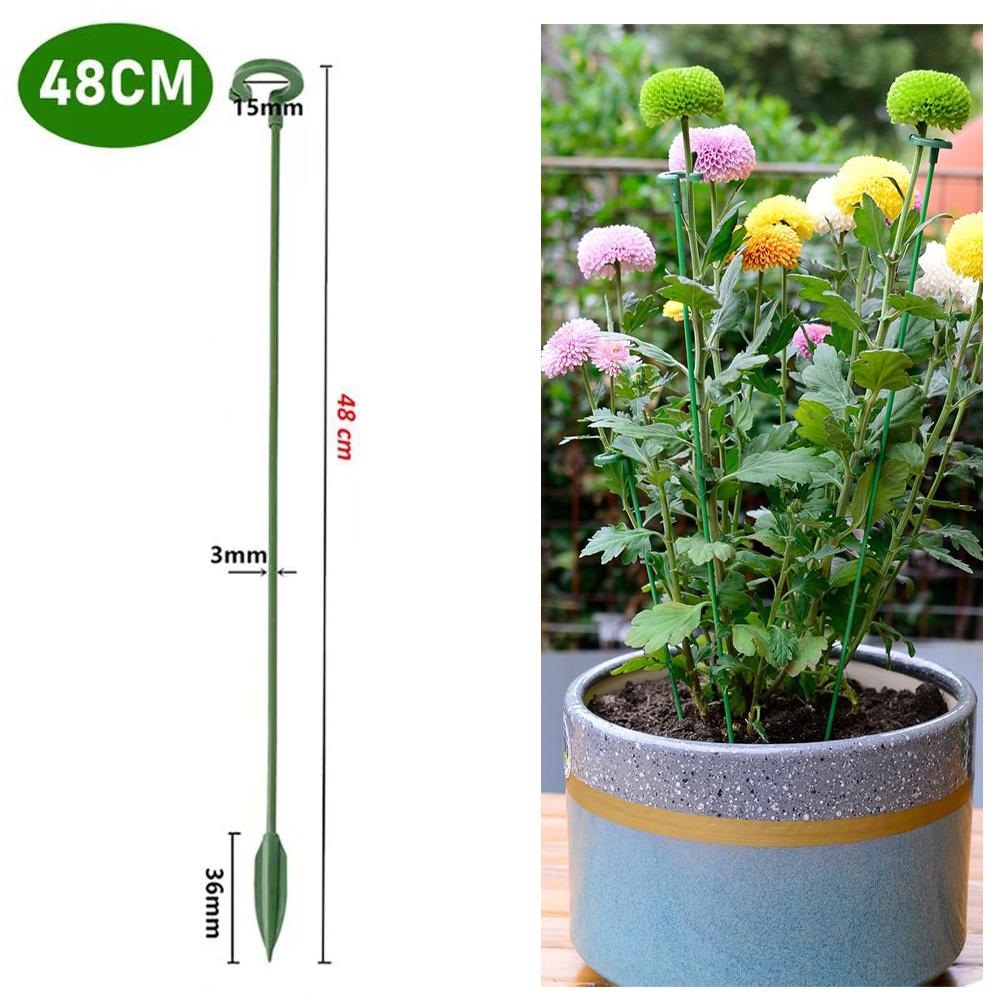10 PEZZI Supporto a Forma di Palo, Staffa per Fioriera, Telaio Fisso Anti Allettamento e Protezione Foglie per Piante in Vaso e Fiori, Stabile e Durevole
