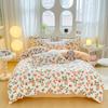 Botanisk Blomstret Dynetrekk Mykt Reversibelt Blomster Dundyne Trekk 4 stk Sengetøy Sett(1 Dynetrekk+1 Laken+2 Putetrekk)