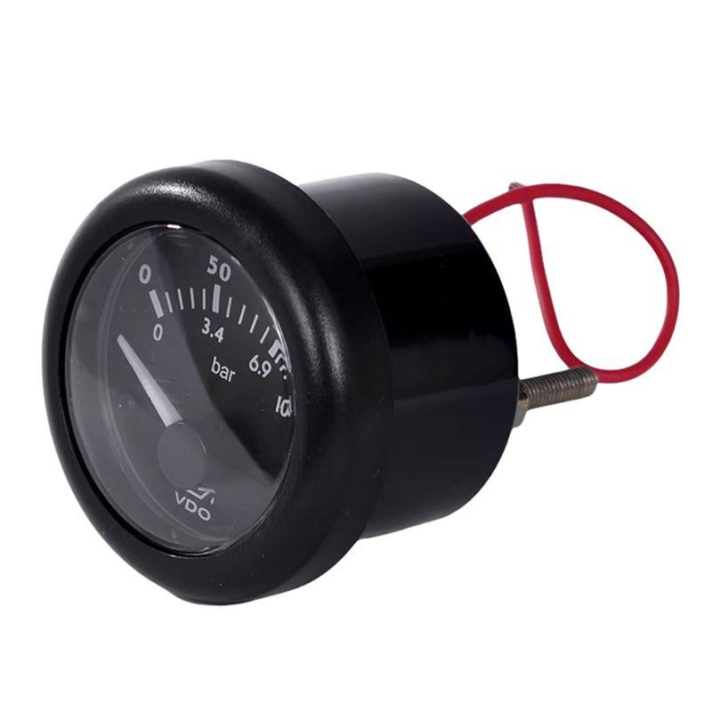 Automotive Gauge Marine Gauge VDO Oil Pressure Meter 52Mm Diesel Engines Oil Pressure Gauge Black 24V