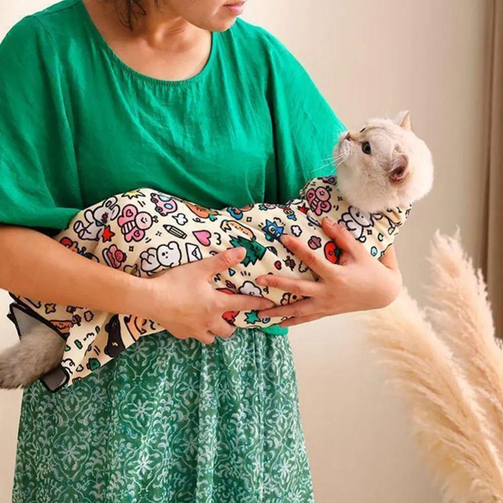 Self-Adherent Cat Restraint Wrap Anti-Scratch Cat Calming Wrap Folding Cosmetic Bag  Home