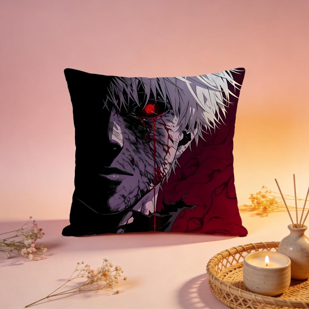 Trendy TTokyo Ghouled Cushion Cover Comfortable Durable Pillow Cover MultiScene for Home Office Car Sofa