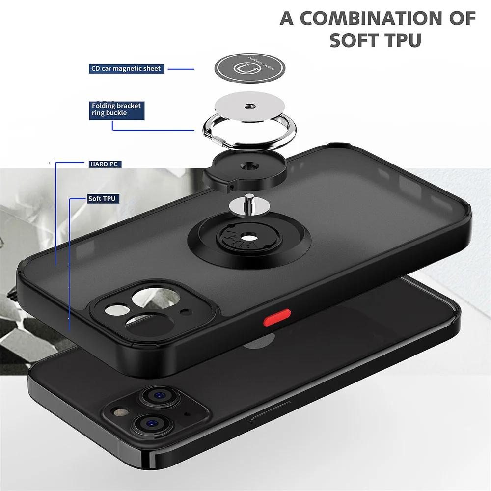 Multifunctional Ring Holder Protector Protective Shell Magnetic Phone Case For For Iphone 16 1 14 13 12 11 Pro Max X XS XR 7 8Plus