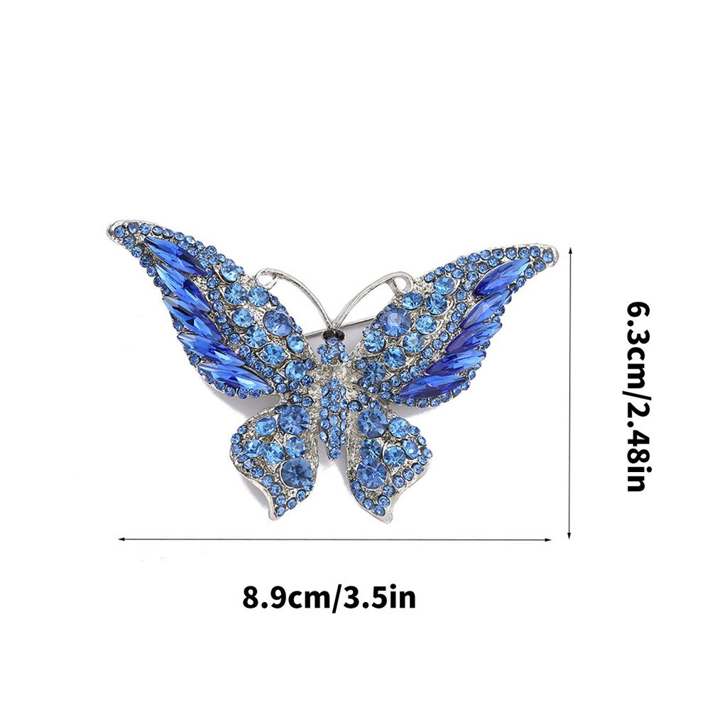 Elegante Emaille Schmetterlingsbrosche Vintage-inspirierte Designs mit Strasssteinen für Damen Schmuckaccessoires Geschenkideen