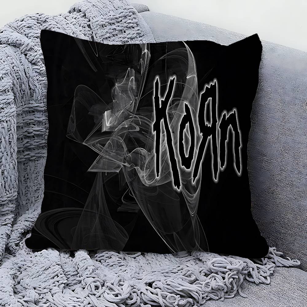 Rock Band K-Korn Decorative Room Aesthetics Pillow Case Home Decor Bedroom Sofa Bed Couch Pillow Cover 45x45