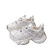 European station mesh thick-soled dad shoes women's 2025 spring new heightened breathable round head niche sports and leisure shoes