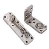 Concealed Door Hinge 180 Degree Rotation 600lbs Load Bearing Silver Brushed Stainless Steel Heavy