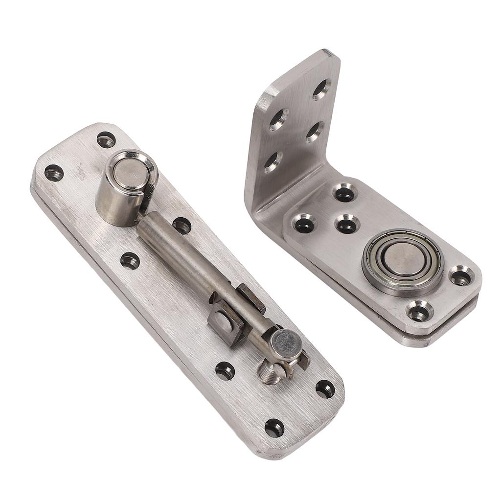 Concealed Door Hinge 180 Degree Rotation 600lbs Load Bearing Silver Brushed Stainless Steel Heavy