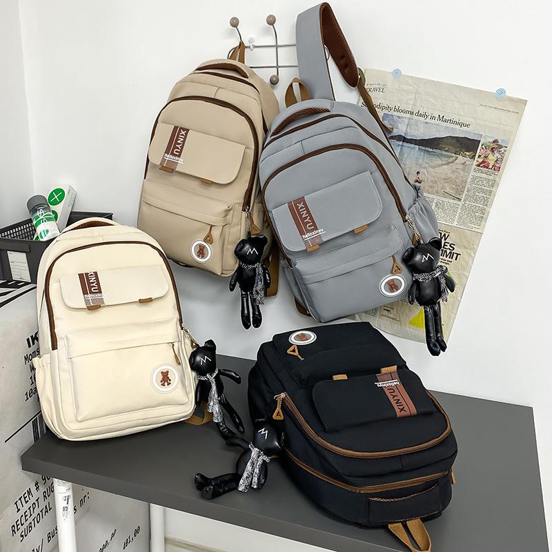 Schoolbag Japanese fresh and simple backpack unisex student schoolbag leisure commuting versatile going out travel backpack