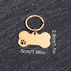 Custom Text Dog Tags Personalized Name Dog Cat ID Tag Bone Shaped Pendant Laser Engraving Address Number Customized Pets ID Tag