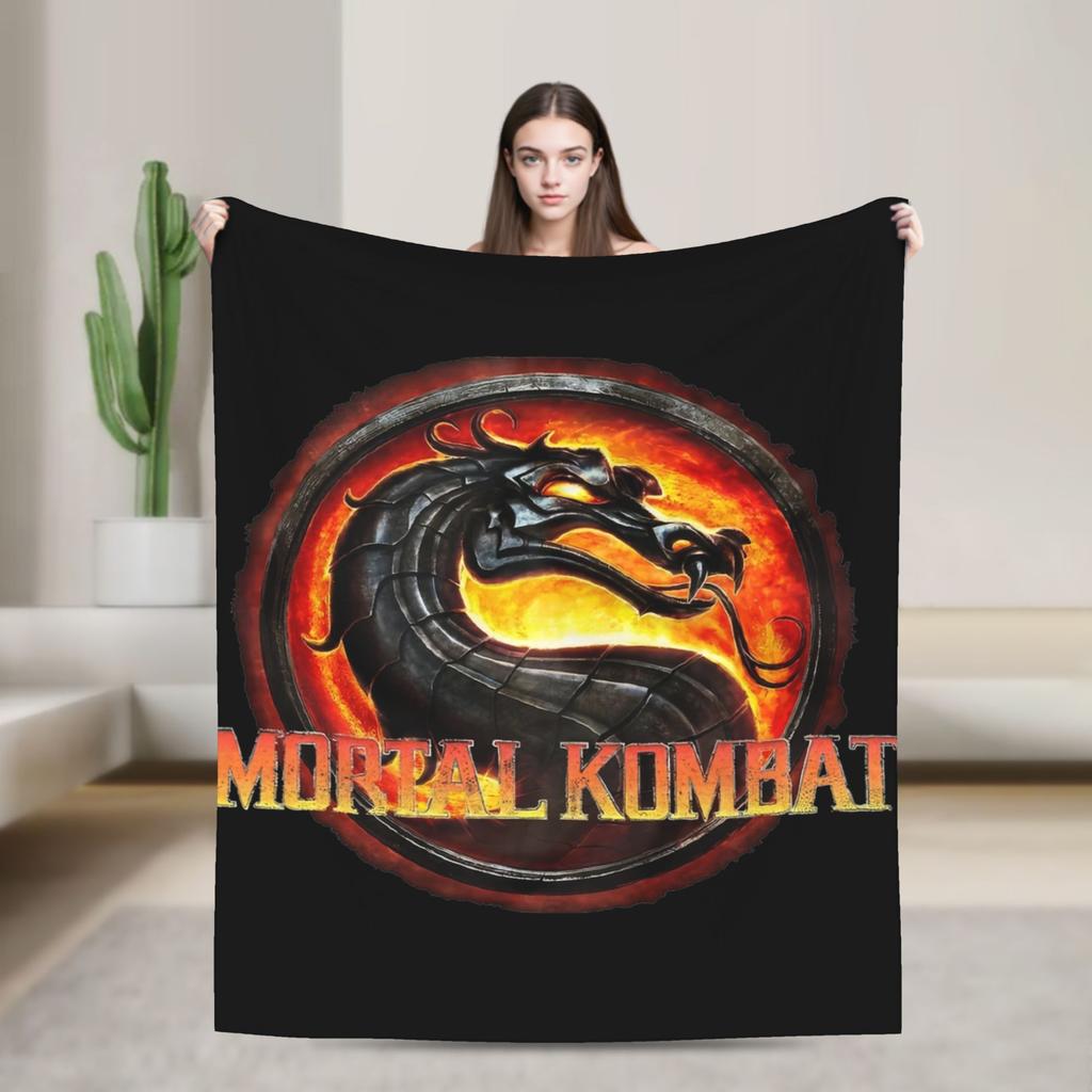 SubZero Mortal Kombat  Knitted Blankets   Plush Throw Blanket Bed Sofa Personalised UltraSoft Warm Bedspreads
