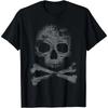 Scary skull and crossbones grunge style gothic creepy spooky T-Shirt