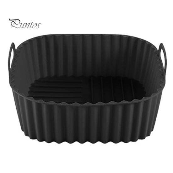 

Силиконовый поднос для корзин для фритюрницы Многоразовые силиконовые вкладыши для фритюрницы Без бисфенола А Противень для фритюрницы Замена пергаментной бумаги 1pc чёрный