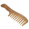 1 Pc  Wooden Comb Natural Green Sandalwood Handmade Wide Tooth Wooden Comb Massage Comb Handmade