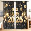 Panels Happy  Pattern Window Curtains   Versatile Design Suitable for Any Style   Creating a Peaceful Living Space