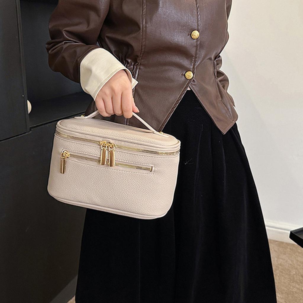 Kosmetyczka, kosmetyczka z uchwytem, duża pojemność, zapięcie na suwak, lekka, przenośna kosmetyczka, kosmetyczka podróżna