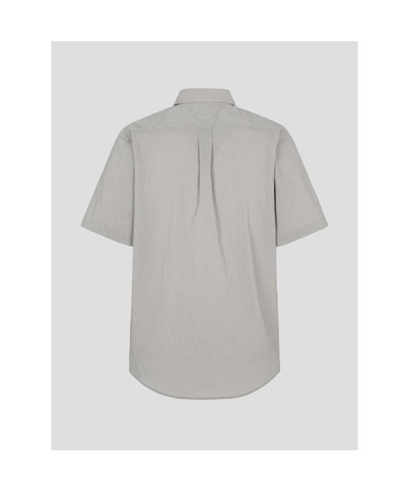Binpolmen Solid Short Sleeve Shirt Light Gray