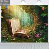 2D Fantasy Forest Storybook Backdrop Enchanted Woodland Photography Background Cloth